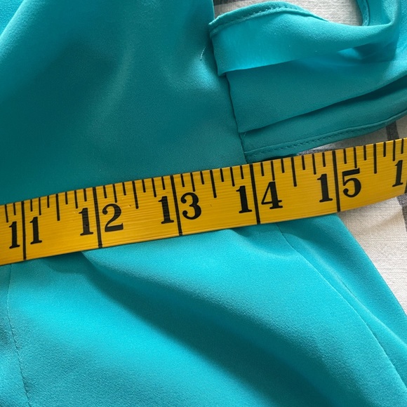 🇫🇷 Vintage Lolita Lempicka Turquoise Wrap-Around Backless Short Romper, Size 8 - Picture 13 of 16